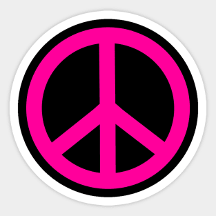 PEACE Sign Pink Sticker